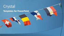  Presentation with football blue - Slide set consisting of collection-of-the-football-nations background and a teal colored foreground