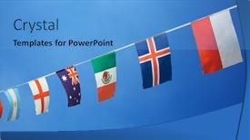  Presentation with football blue - Beautiful slide deck featuring collection-of-the-football-nations backdrop and a teal colored foreground