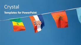  Presentation with football blue - Amazing PPT layouts having collection-of-the-football-nations backdrop and a teal colored foreground