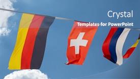  Presentation with football blue - Beautiful theme featuring collection-of-the-football-nations backdrop and a teal colored foreground