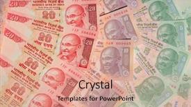  Presentation with indian wedding congratulations - Colorful slides enhanced with collection of the indian banknotes backdrop and a coral colored foreground