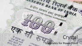  Presentation with indian - PPT layouts having collection of the indian banknotes background and a light gray colored foreground