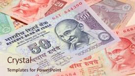  Presentation with indian wedding invitation - Colorful slide deck enhanced with collection of the indian banknotes backdrop and a lemonade colored foreground
