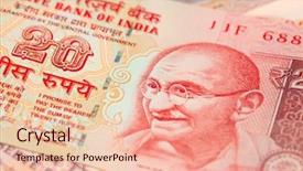  Presentation with indian heritage of art - Cool new theme with collection of the indian banknotes backdrop and a lemonade colored foreground