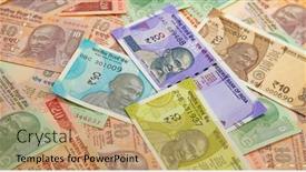  Presentation with indian - Colorful slide deck enhanced with collection-of-the-indian-banknotes backdrop and a coral colored foreground