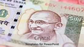  Presentation with banknotes - Slide deck featuring collection-of-the-indian-banknotes background and a  colored foreground