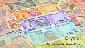  Presentation with banknotes - Slides consisting of collection-of-the-indian-banknotes background and a yellow colored foreground