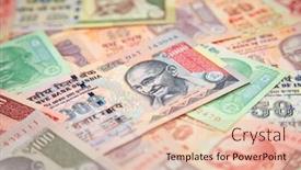 Presentation with banknotes - Slides featuring collection-of-the-indian-banknotes background and a lemonade colored foreground