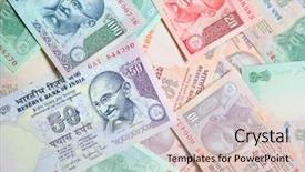  Presentation with indian - Audience pleasing theme consisting of collection of the indian banknotes backdrop and a lemonade colored foreground
