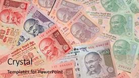  Presentation with budget - Beautiful PPT layouts featuring collection of the indian banknotes backdrop and a coral colored foreground