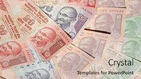  Presentation with indian borders - Beautiful slides featuring collection of the indian banknotes backdrop and a  colored foreground