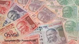  Presentation with indian constitution - PPT theme having collection of the indian banknotes background and a  colored foreground