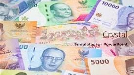  Presentation with banknotes - PPT layouts having collection-of-the-indonesian-banknotes background and a lemonade colored foreground