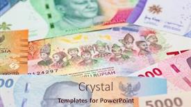  Presentation with banknotes - Presentation theme consisting of collection-of-the-indonesian-banknotes background and a lemonade colored foreground