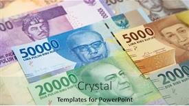  Presentation with banknotes - Audience pleasing PPT layouts consisting of collection-of-the-indonesian-rupiah backdrop and a mint green colored foreground