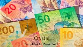  Presentation with banknotes - Amazing slide deck having collection-of-the-new-swiss backdrop and a yellow colored foreground