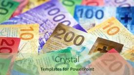  Presentation with banknotes - PPT theme enhanced with collection-of-the-new-swiss background and a mint green colored foreground