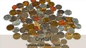  Presentation with old - Presentation theme having collection-of-the-old-circulated background and a coral colored foreground