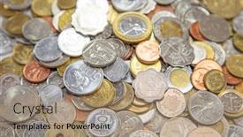  Presentation with old - Presentation enhanced with collection-of-the-old-circulated background and a coral colored foreground