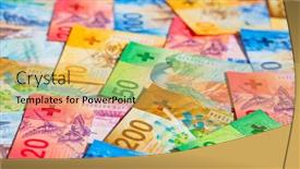  Presentation with release - Amazing presentation design having collection of the swiss banknotes new release issued in 2017-2019 backdrop and a yellow colored foreground