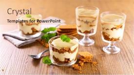  Presentation with tiramisu - Beautiful presentation featuring collection-of-tiramisu-cake backdrop and a coral colored foreground