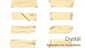  Presentation with tape - PPT theme consisting of collection of various adhesive tape background and a cream colored foreground