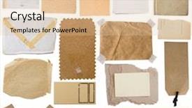  Presentation with note - Slides enhanced with collection of various paper notes background and a lemonade colored foreground