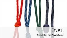  Presentation with thread - Slide deck having loop noose - collection of various ropes cord background and a white colored foreground
