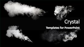  Presentation with smoke - Slide set featuring collection of white smoke isolated background and a black colored foreground