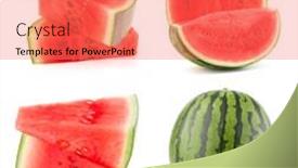  Presentation with cut - Presentation theme with collection-of-whole-and-cut background and a coral colored foreground