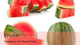  Presentation with cut - Presentation theme featuring collection-of-whole-and-cut background and a  colored foreground