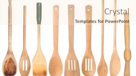  Presentation with kitchen - Audience pleasing slide deck consisting of collection-of-wooden-kitchen-utensils backdrop and a lemonade colored foreground