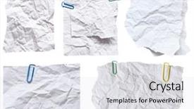  Presentation with colorful - Cool new presentation theme with collection of wrinkled paper notes backdrop and a light gray colored foreground