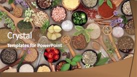  Presentation with herb - Presentation design featuring collection over natural hemp paper background and a coral colored foreground