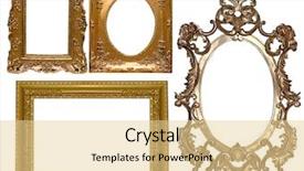  Presentation with gold frame - Beautiful presentation theme featuring freshly baked chocolate chip muffins ready to serve backdrop and a violet colored foreground