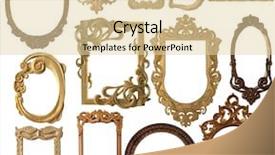  Presentation with gold frame - Slides with collection picture gold frame background and a lemonade colored foreground