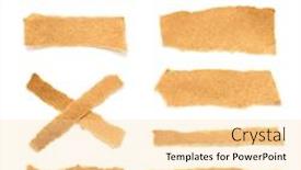  Presentation with torn paper - Presentation design consisting of collection-real-brown-paper-torn background and a lemonade colored foreground