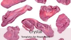  Presentation with chewing gum - Colorful presentation theme enhanced with collection set of chewing gum backdrop and a coral colored foreground