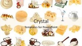  Presentation with milk dairy - Slide deck with collection set of dairy milk background and a lemonade colored foreground