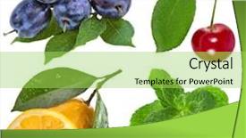  Presentation with isolation - Amazing PPT layouts having collection set of fresh fruit isolation on white background backdrop and a yellow colored foreground