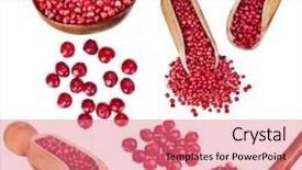 Presentation with pink white - Theme enhanced with collection set of pink peppercorn background and a coral colored foreground