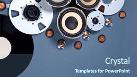  Presentation with audio tape - Cool new slides with collection set with speakers tape backdrop and a ocean colored foreground