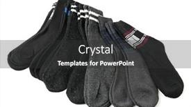  Presentation with socks - Beautiful presentation theme featuring collection socks isolated on white background backdrop and a dark gray colored foreground