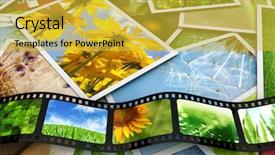  Presentation with film - Cool new theme with media video - photos and film with images backdrop and a gold colored foreground