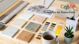  Presentation with tea plant - Beautiful slide deck featuring collections-of-marble-tiles-wallpapers backdrop and a lemonade colored foreground