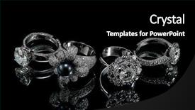  Presentation with diamond - PPT layouts with collectionsof rings with diamond isolated background and a black colored foreground