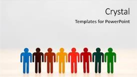  Presentation with collective - Slide deck consisting of collective - colorful painted group of people background and a white colored foreground
