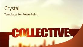  Presentation with solution success hard work pencil - PPT theme with collective - success word as concept background and a cream colored foreground