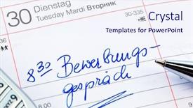  Presentation with interview - PPT theme featuring collective bargaining - appointment is entered background and a sky blue colored foreground