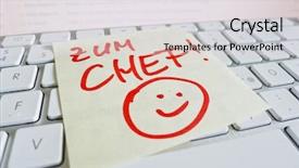  Presentation with collective - Presentation theme featuring collective bargaining - sticky note is background and a light gray colored foreground